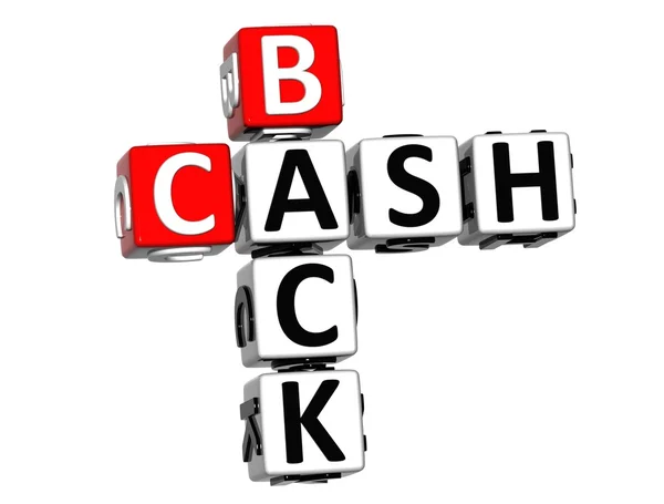 3D Cash Back cruciverba — Foto Stock