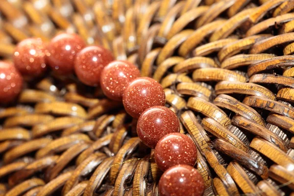 Close up view of brown bracelet — Stock Photo, Image