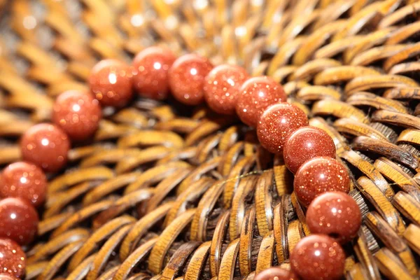 Close up view of brown bracelet — Stock Photo, Image