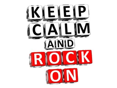 blok metin 3D tutmak sakin ve rock butonuna tıklayınız