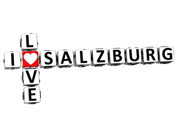 3D I Love Salzbourg Mots croisés — Photo