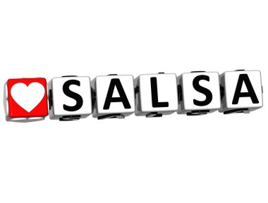 blok metin 3D aşk salsa düğmesini tıklayın.