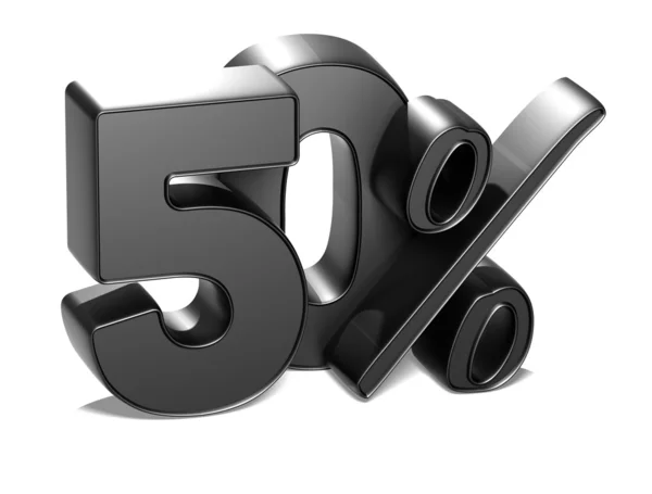 3D 50 Percent on white background — Stock Photo, Image