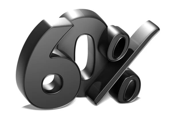 3D 60 Percent on white background — Stock Photo, Image