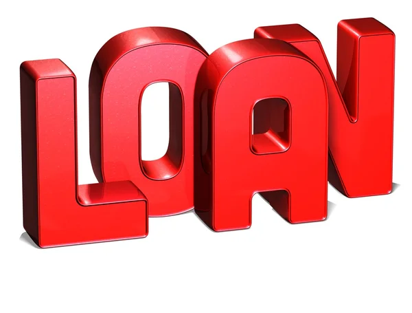 3D Word Loan on white background — Stock Photo, Image