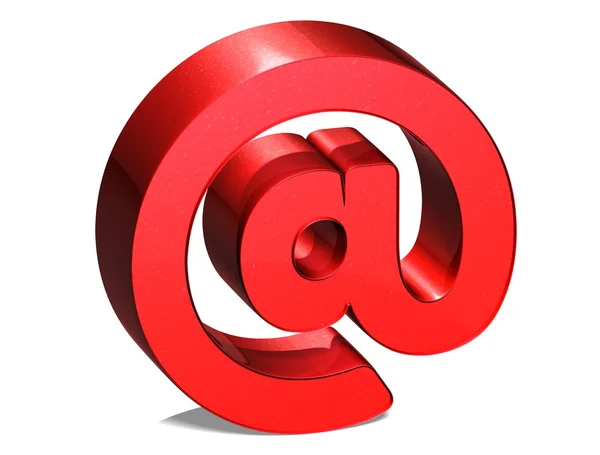 3D Email segno rosso — Foto Stock