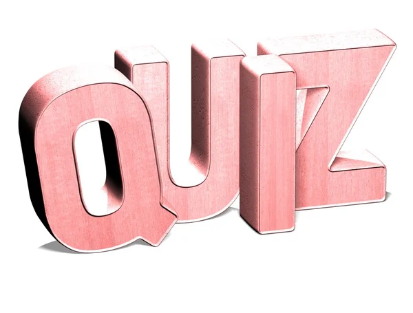 3D Word Quiz on white background — Stock Photo, Image