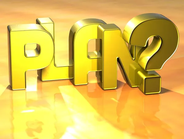 Plan 3D Word sur fond jaune — Photo