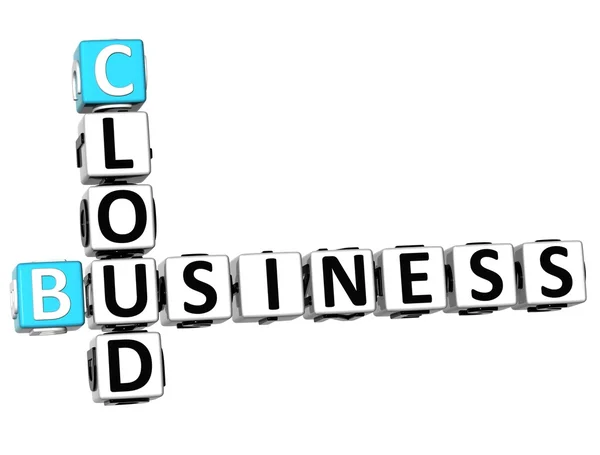 3D business cloud korsord — Stock fotografie