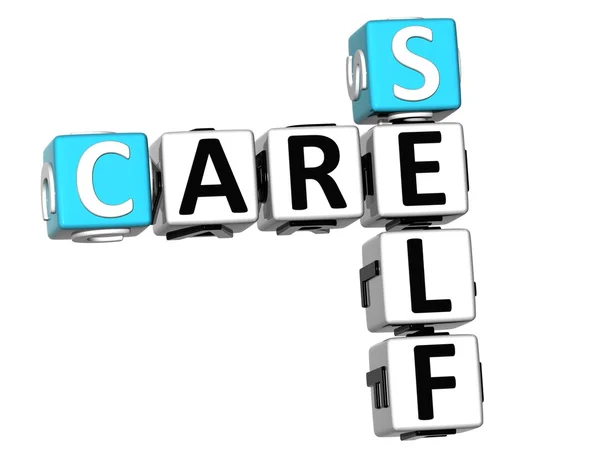 3D Care Self Crossword — Stock Photo, Image