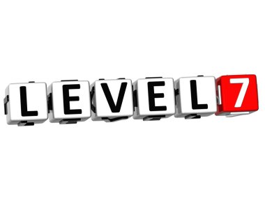 blok metin 3D düzey düğmesini tıklayın.