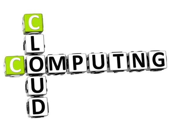 Cruciverba sul cloud computing 3D — Foto Stock