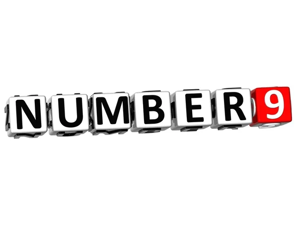 3D Number Button Click Here Block Text — Stock Photo, Image