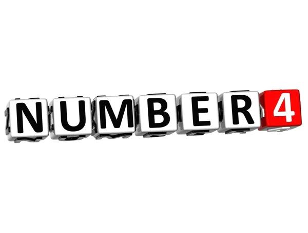 3D Number Button Click Here Block Text — Stock Photo, Image