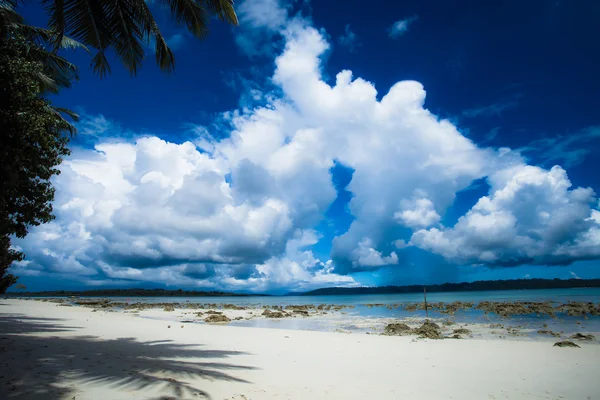 Blue sky és clouds, Havelock Island. Andamán-szigetek, India — Stock Fotó