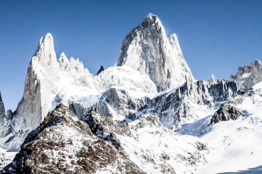 güzel doğa manzarası ile mt. fitz roy los glaciares Milli Parkı, patagonia, Arjantin görüldüğü gibi