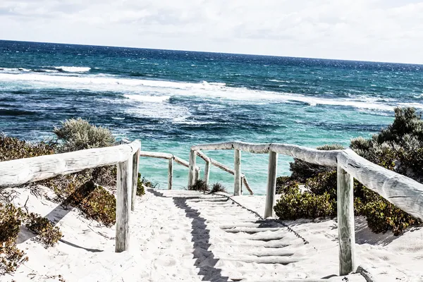 Vista panorâmica sobre uma das praias da ilha Rottnest — Fotografia de Stock