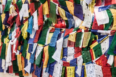 Buddist prayer flags clipart