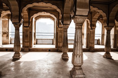 jaipur şehir Hindistan yakınındaki güzel amber fort. Rajasthan