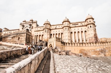 jaipur şehir Hindistan yakınındaki güzel amber fort. Rajasthan
