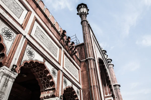 Jama Masjid Moschee, altes Delhi, Indien. — Stockfoto