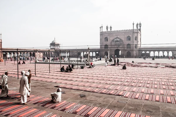 Jama Masjid Moskee, oud Delhi, India. — Stockfoto