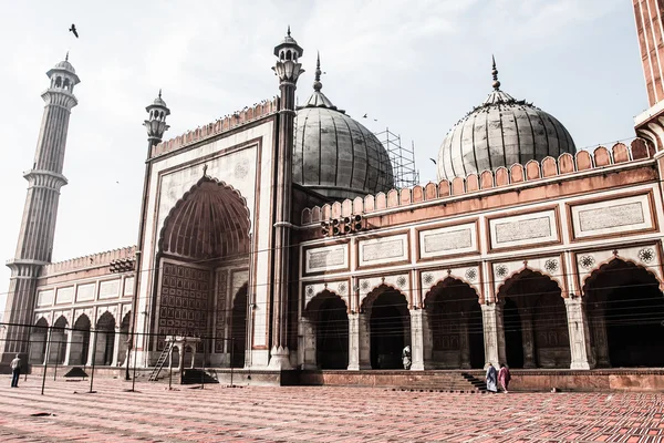 Jama Masjid Moschee, altes Delhi, Indien. — Stockfoto