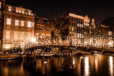 Amsterdam gece, Hollanda