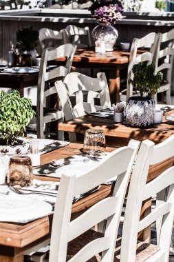 mykonos town, Yunanistan tipik dar bir sokakta