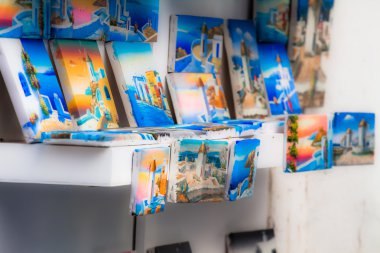 Mikonos kentine Yunanistan yukarıda ünlü yel değirmeni