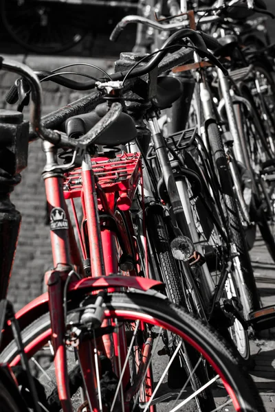 Amsterdam, Canal y bicicleta. Holanda . — Foto de Stock