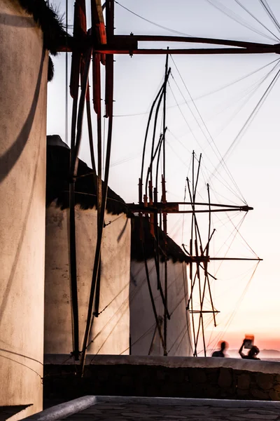 Windmühlen von Mykonos (Griechenland, Kykladen) — Stockfoto