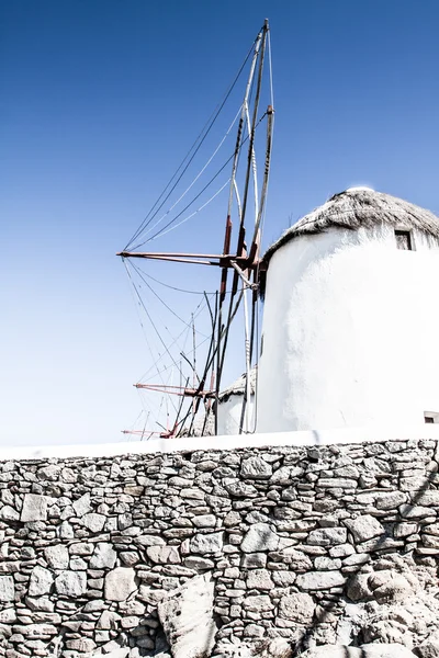 Mulini a vento di Mykonos (Grecia, Cicladi ) — Foto Stock