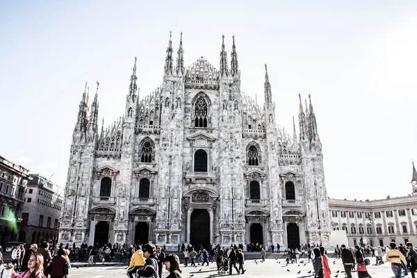 Milan Cathedral (Duomo di Milano) is the gothic cathedral church of Milan, Italy. — Stock Photo, Image
