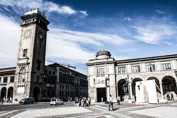 Palazzo del podesta in der altstadt, bergamo, italien — Stockfoto