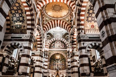 Katedral Notre-Dame-de-la-Ga Rde Marsilya, Fransa, Avrupa