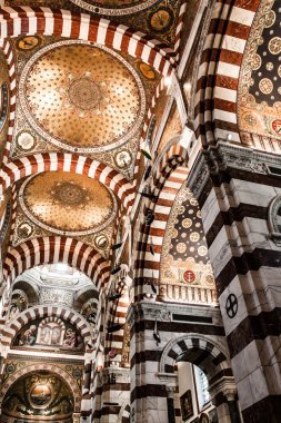 Katedral Notre-Dame-de-la-Ga Rde Marsilya, Fransa, Avrupa