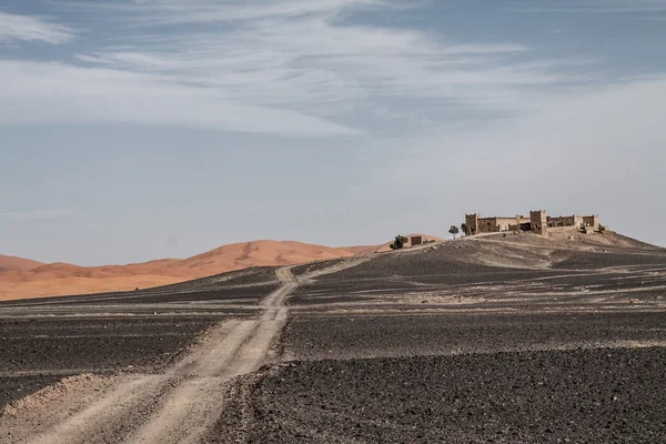 Dunes de sable au coucher du soleil au Sahara au Maroc — Photo