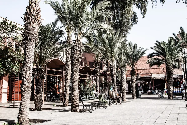 Mercado de carreras en Medina de Marrakech, Marruecos — Foto de Stock