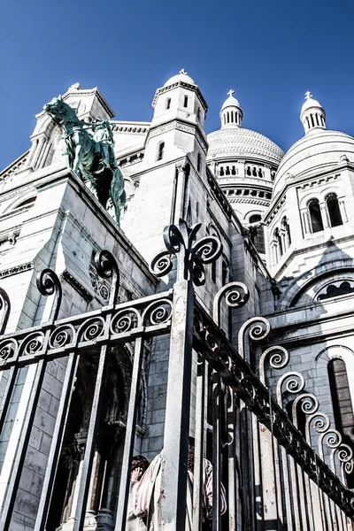 Sacre Coeur, Монмартр, Париж, Франция — стоковое фото