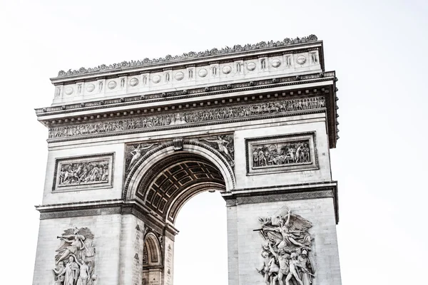 チャールズ ・ ド ・ ゴール広場の凱旋門のアーチ。パリ、フランス — ストック写真