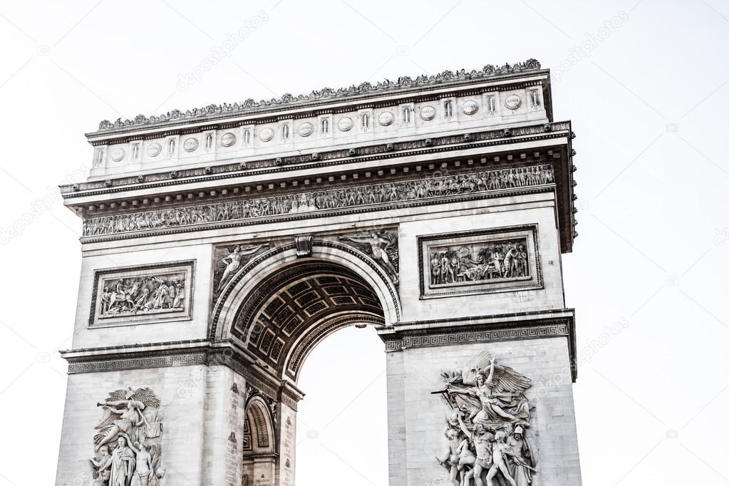 Arch of Triumph on the Charles De Gaulle square. Paris, France