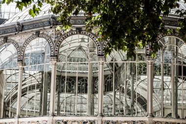 Madrid palacio de cristal retiro park cam kristal Saray İspanya