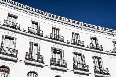 İspanya Akdeniz mimarisi. eski Apartman Madrid.