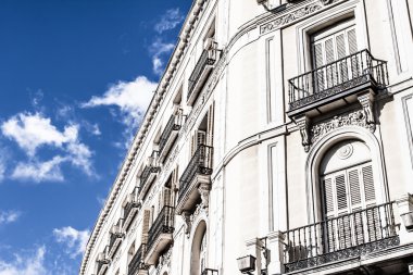 İspanya Akdeniz mimarisi. eski Apartman Madrid.