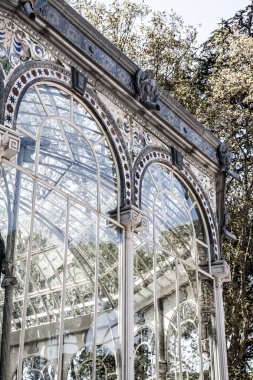 Madrid palacio de cristal retiro park cam kristal Saray İspanya