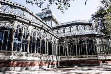 Madrid palacio de cristal retiro park cam kristal Saray İspanya