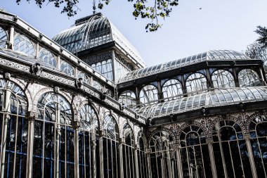 Madrid palacio de cristal retiro park cam kristal Saray İspanya