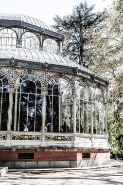 Madrid palacio de cristal retiro park cam kristal Saray İspanya
