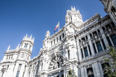 Palacio de comunicaciones, plaza de cibeles Madrid, İspanya.